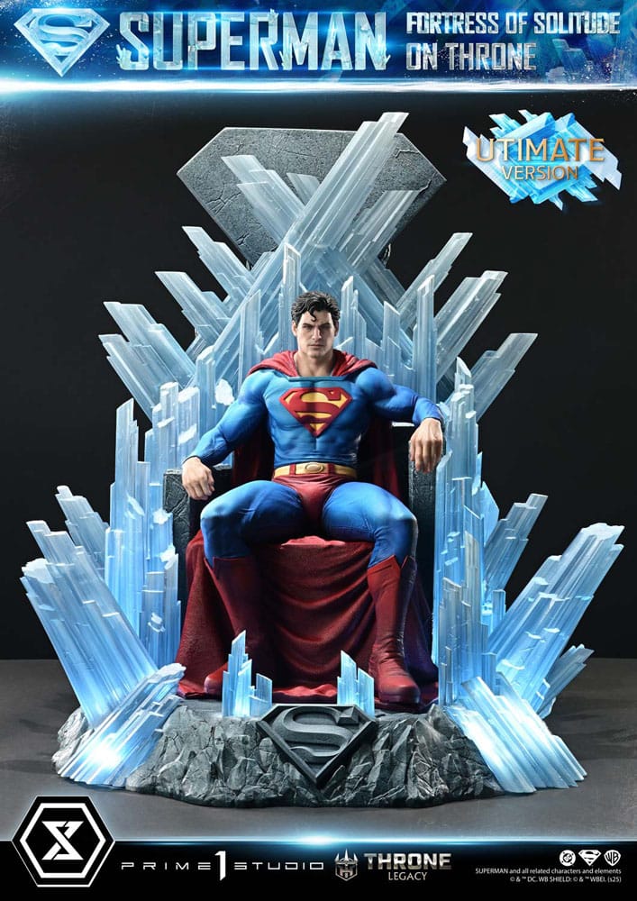 DC Comics Throne Legacy Collection Statue Statue 1/4 Superman Fortress of Solitude on Throne (Design by Gabriele Dell'Otto) Ultimate Version 52 cm